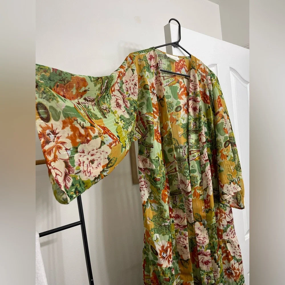 Anthropologie Multicolor Floral Wrap - Picture 2 of 5